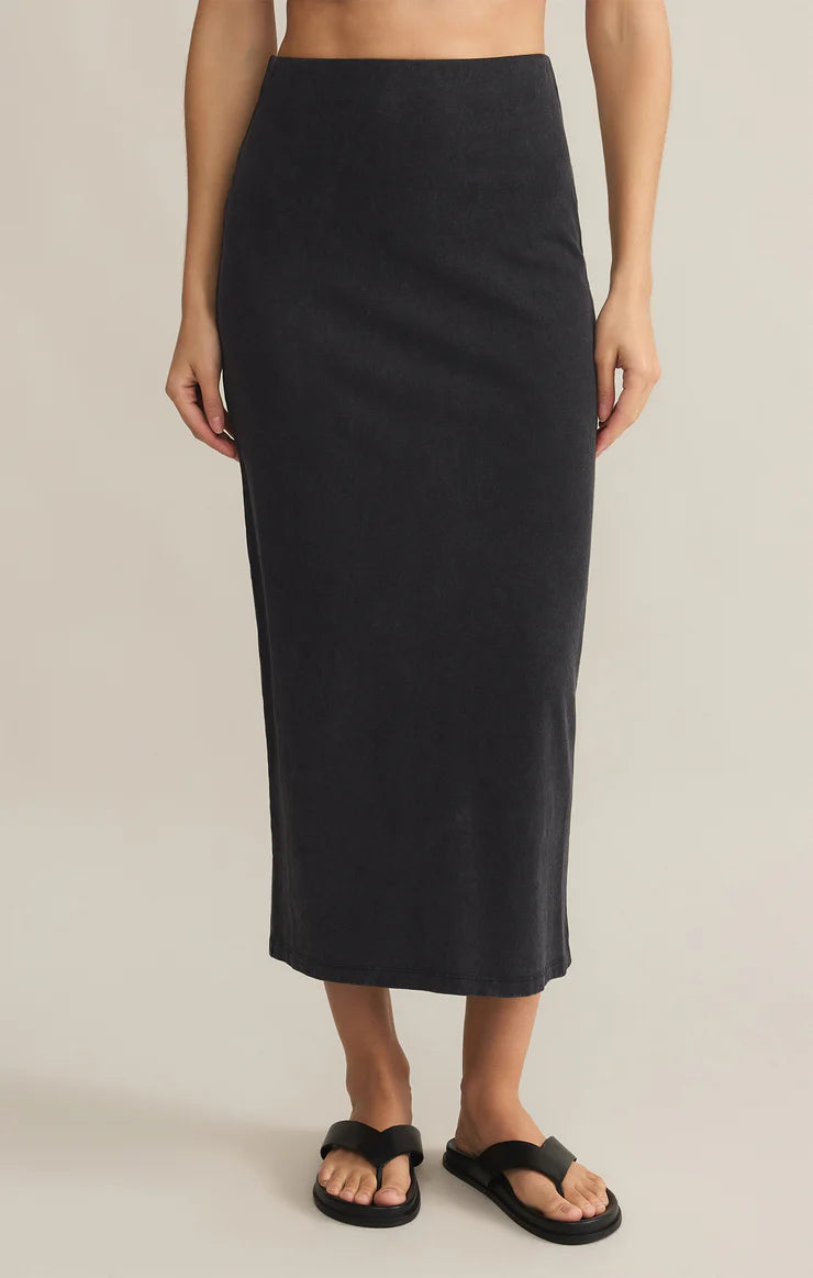 Z SUPPLY GAIL MIDI SKIRT - BLACK