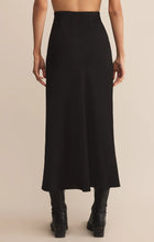 Load image into Gallery viewer, Z SUPPLY IZABEL LUXE SATIN SKIRT - BLACK

