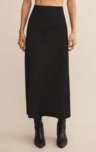 Load image into Gallery viewer, Z SUPPLY IZABEL LUXE SATIN SKIRT - BLACK
