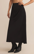Load image into Gallery viewer, Z SUPPLY IZABEL LUXE SATIN SKIRT - BLACK
