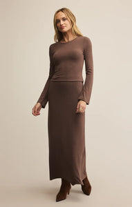 Z SUPPLY DEMURE MAXI SKIRT - SUEDE