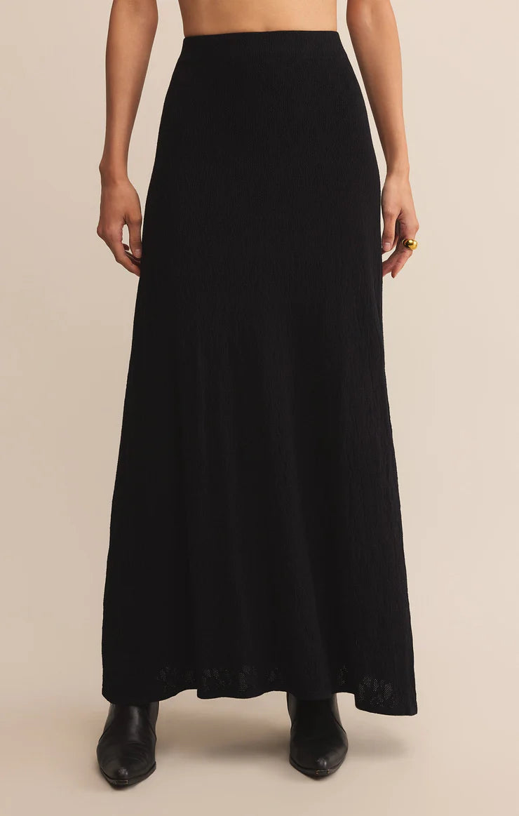 Z SUPPLY TIBI MESH MIDI SKIRT - BLACK
