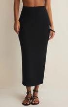 Load image into Gallery viewer, Z SUPPLY AINSLIE MIDI SKIRT - BLACK
