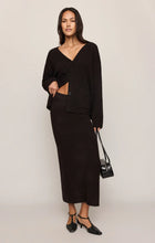 Load image into Gallery viewer, Z SUPPLY COZY MOMENT SWEATER MIDI SKIRT - DARK ROAST
