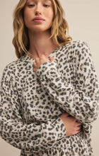 Load image into Gallery viewer, Z SUPPLY LUXE LEOPARD LONG SLEEVE TOP - CHAMPAGNE
