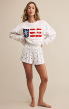 Load image into Gallery viewer, Z SUPPLY OVERSIZED USA SWEATSHIRT - WHITE
