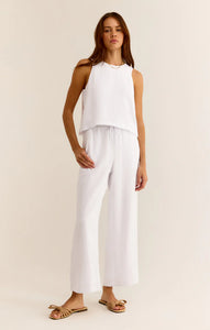 Z SUPPLY BONDI GAUZE PANT - WHITE