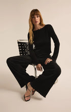 Load image into Gallery viewer, Z SUPPLY VERONICA PLEATED BOAT NECK TOP - BLACK
