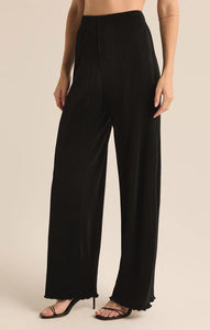 Z SUPPLY DENIA PLEATED HIGH RISE PANT - BLACK