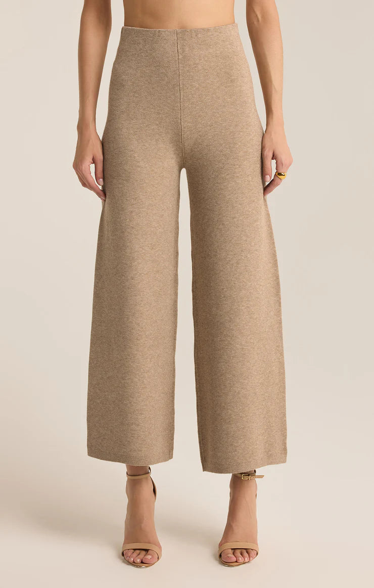 Z SUPPLY ELOWEN JACQUARD PANT - OATMEAL HEATHER