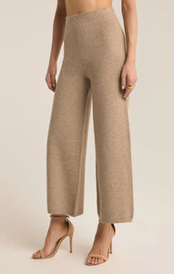 Z SUPPLY ELOWEN JACQUARD PANT - OATMEAL HEATHER