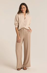 Z SUPPLY MICAH LINEN PANT - PUTTY