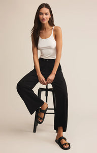 Z SUPPLY VISTA LINEN PANT - BLACK