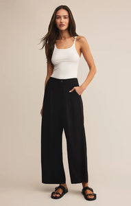 Z SUPPLY VISTA LINEN PANT - BLACK