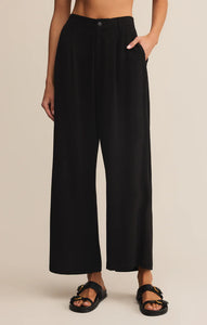 Z SUPPLY VISTA LINEN PANT - BLACK