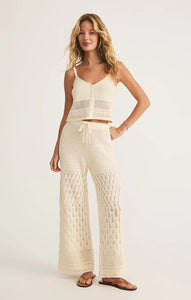 Z SUPPLY ADIA CROCHET PANT - SEA SALT