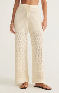 Z SUPPLY ADIA CROCHET PANT - SEA SALT