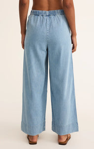 Z SUPPLY WESTON LUXE SOFT DENIM PANT - LIGHT VINTAGE INDIGO