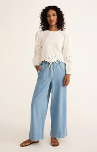 Z SUPPLY WESTON LUXE SOFT DENIM PANT - LIGHT VINTAGE INDIGO