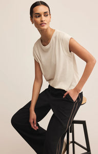 Z SUPPLY SAUNDER TRACK PANT - BLACK