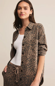 Z SUPPLY HUNTER KNIT LEOPARD PANT - DESERT TAN