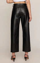Load image into Gallery viewer, Z SUPPLY VESPER FAUX LEATHER BOWED LEG PANT - BLACK
