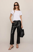 Load image into Gallery viewer, Z SUPPLY VESPER FAUX LEATHER BOWED LEG PANT - BLACK

