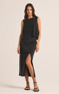 Z SUPPLY SLOANE COTTON JERSEY TANK - BLACK