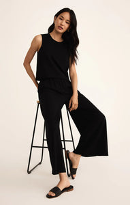 Z SUPPLY SLOANE COTTON JERSEY TANK - TRUE BLACK