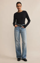 Load image into Gallery viewer, Z SUPPLY MODERN SLUB LONG SLEEVE TOP - BLACK
