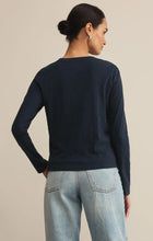 Load image into Gallery viewer, Z SUPPLY MODERN SLUB LONG SLEEVE TOP - ECLIPSE
