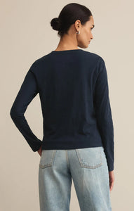 Z SUPPLY MODERN SLUB LONG SLEEVE TOP - ECLIPSE