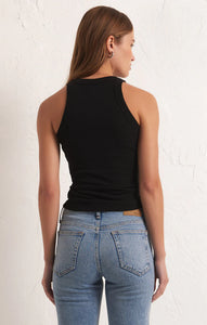 Z SUPPLY LILY RIB TANK - BLACK