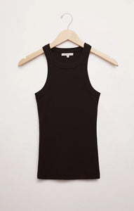 Z SUPPLY LILY RIB TANK - BLACK