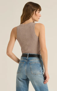 Z SUPPLY SIRENA RIB TANK - HEATHER TAUPE