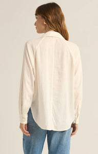 Z SUPPLY PERFECT LINEN TOP - WHITE