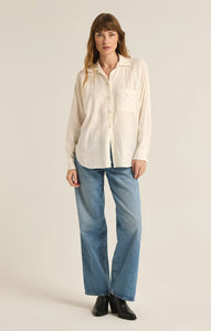 Z SUPPLY PERFECT LINEN TOP - WHITE