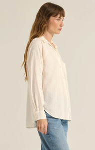 Z SUPPLY PERFECT LINEN TOP - WHITE