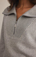 Load image into Gallery viewer, Z SUPPLY SONATA FLEECE HALF ZIP SWEATSHIRT - CLASSIC HEATHER GREY
