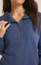 Load image into Gallery viewer, Z SUPPLY SONATA FLEECE SWEATSHIRT - TRUE NAVY
