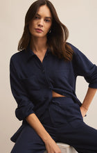 Load image into Gallery viewer, Z SUPPLY LAYOVER MODAL FLEECE BUTTON UP - ECLIPSE
