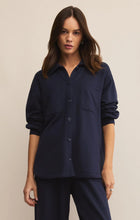 Load image into Gallery viewer, Z SUPPLY LAYOVER MODAL FLEECE BUTTON UP - ECLIPSE
