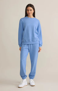 Z SUPPLY CLASSIC BOYFRIEND FLEECE SWEATSHIRT - BLUE RIVER