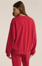 Load image into Gallery viewer, Z SUPPLY CLASSIC BOYFRIEND FLEECE SWEATSHIRT - HAUTE RED
