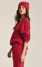 Load image into Gallery viewer, Z SUPPLY CLASSIC BOYFRIEND FLEECE SWEATSHIRT - HAUTE RED
