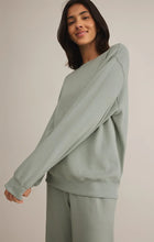 Load image into Gallery viewer, Z SUPPLY CLASSIC BOYFRIEND FLEECE SWEATSHIRT - SAGE GREEN
