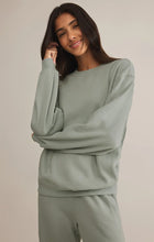 Load image into Gallery viewer, Z SUPPLY CLASSIC BOYFRIEND FLEECE SWEATSHIRT - SAGE GREEN
