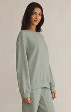 Load image into Gallery viewer, Z SUPPLY CLASSIC BOYFRIEND FLEECE SWEATSHIRT - SAGE GREEN
