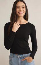 Load image into Gallery viewer, Z SUPPLY INFINITY FITTED LONG SLEEVE TEE - BLACK
