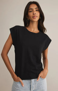 Z SUPPLY CAMINO TEE - BLACK